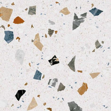 Eiffel Art Construction – Carrelage sol effet terrazzo coloré 60x60 cm – Grès cérame mat – Épaisseur 10 mm – Pour intérieur – Boîte de 1,44 m² (1/5)