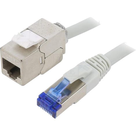 Cable reseau RJ45 male S-FTP 6a gris 10m