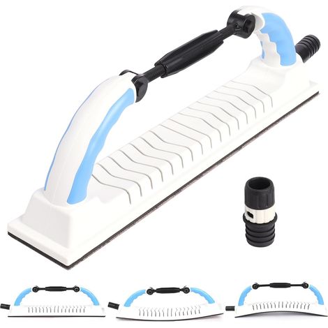Outil de ponçage manuel multifonction pour sable de maille de 70 mm, bloc de ponçage flexible réglable avec poignée et ventouse bloc de ponçage manuel pour le travail du bois voitures murs (1/5)