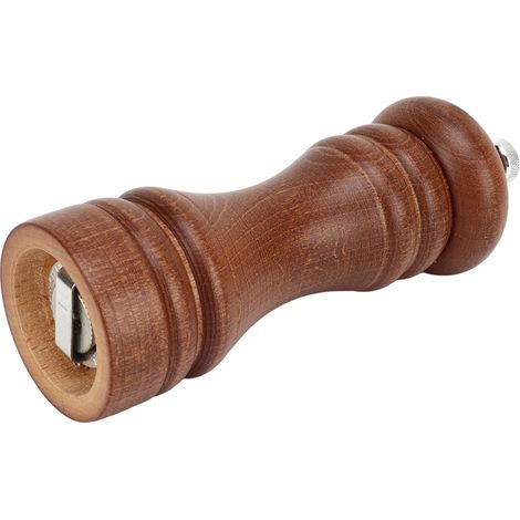 Hölzerne Pfeffermühle, nachfüllbar, Kern aus Edelstahl, manuelle Salz- und Pfeffermühle, Mühle für die Außenküche, 17 cm / 6,7 Zoll (1/5)