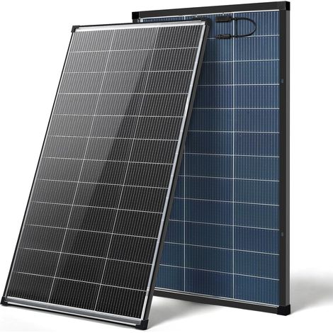 200W Panneau solaire bifacial 12V, 18BB A+ cellule monocristalline type N, 25% haute efficacité, étanche IP68, 18V pour 12V Batterie toit camping-car ferme marine hors réseau domestique (134x67cm) (1/5)