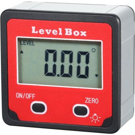 Inclinometro digitale LCD impermeabile, scatola angolare, scatola per smussatura, livella, scatola angolare, magneti integrati (1/5)
