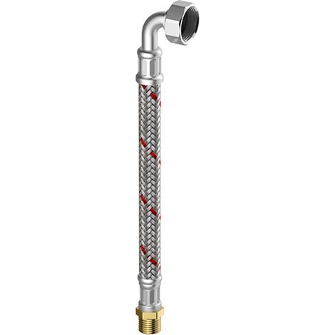 Flamco Meiflex Panzerschlauch Heizung/Klima 3/4 Zoll AG x 3/4" Bogen, 700 mm, M4327.1127.70