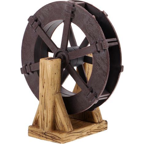 Fontaine à cascade à faire soi-même avec roue et support - Décoration de fontaine d'eau-12.00X9.00X6.00CM (1/3)
