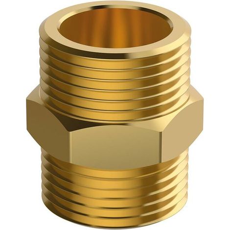 Meibes Doppelnippel 3/8" Messing, flachdichtend (1/2)