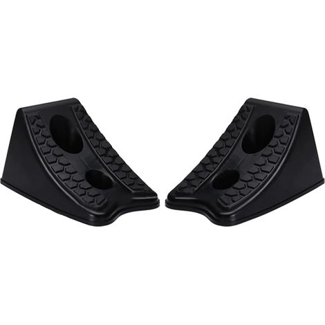 1 paire de cales de roue pour voiture, camion, remorque, bloc d'arrêt de roue antidérapant avec base de pneu (1/4)