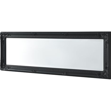 Espejo de pared 132 x 42 x 3,5 cm negro 030007910