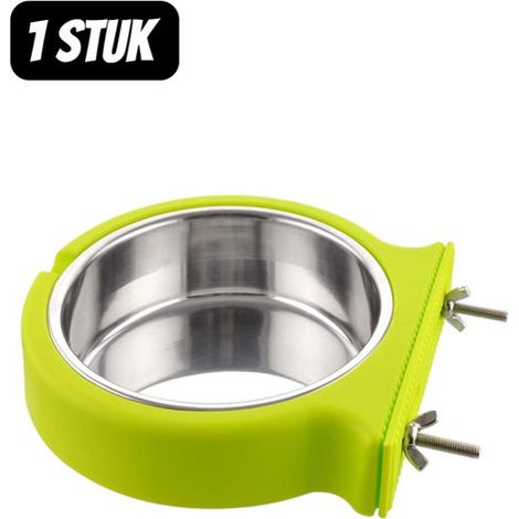 pièce - Mangeoires - Gamelle suspendue - Gamelle résistante - Gamelle anti-chocs - Gamelle en acier inoxydable - Gamelle anti-chocs pour Chiens et Chats - Gamelle de rangement peu encombrante - Gamell (1/5)