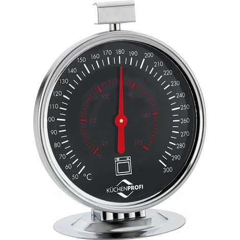 Termometro da forno, acciaio inox, diametro 7,5 cm, 50-300 °C / Kuchenprofi (1/2)