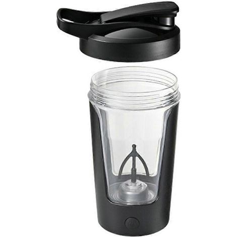 Électrique mélange tasse rechargeable Protein poudre mélange Leak anti café lait tasse mixeur tasse sport Fitness noir (1/5)