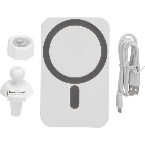 Chargeur voiture sans fil magnétique 15W rapide 360° rotation support téléphone (1/5)