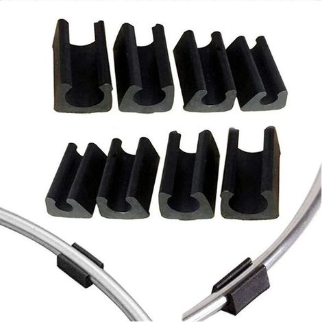 32 U-förmige Stuhlbeinschoner aus Kunststoff für Möbel und Böden (10 mm, schwarz) (1/4)