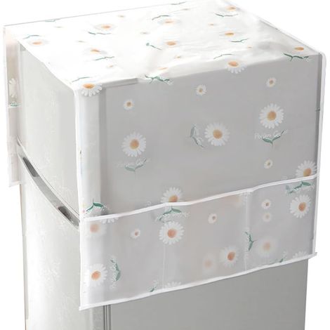 130x54cm Chiffon Anti Poussière pour Réfrigérateur PVEA Housse de Protection Anti Poussière pour Machine à Laver Multi Usages avec Poches (1/5)