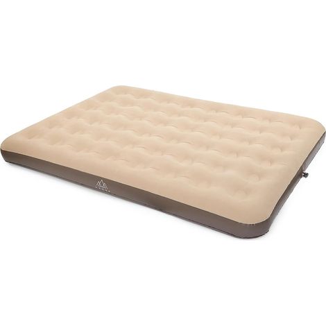 Matelas Gonflable Double Auto-gonflant pour 2 Personnes Beige (191 x 152 x 22 cm), capacité de Charge 250 kg, Double Valve, PVC, kit de réparation, idéal pour Le Camping/Les Voyages (1/5)