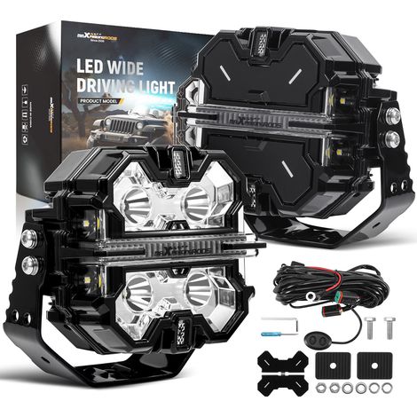 5'' 178W Glossy Black LED Driving Pod Lights For Off Road 4X4 White Amber DRL (1/5)