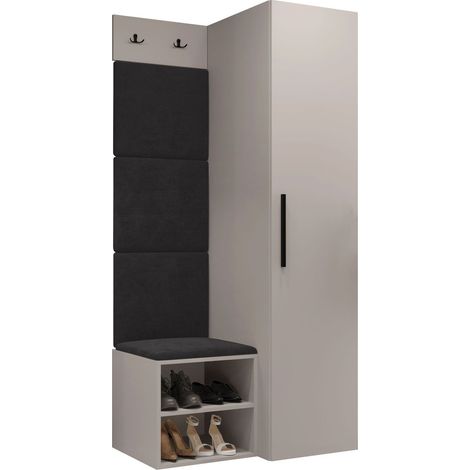Conjunto para recibidor Nitos III, Polo 897, 191x82x50cm, Tapiz, Aglomerado laminado, Colocada, Montada en la pared (1/5)