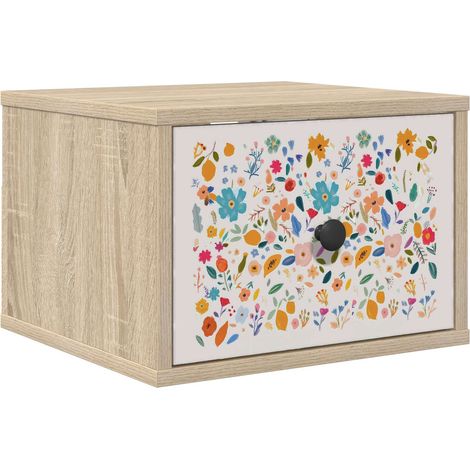 Maison Exclusive - Mobiletto da comodino a parete MAINZ Rovere Sonoma (1/5)
