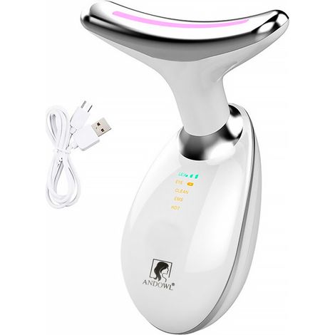 Masajeador belleza recargable masaje cuello facial antienvejecimiento recargable  Color: Blanco
