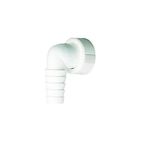 Dallmer Winkelschlauchtülle 1", PP, Weiß, 090300 (1/2)