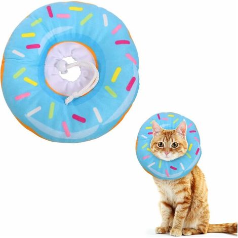Konisches Katzenhalsband (S, blauer Donut)