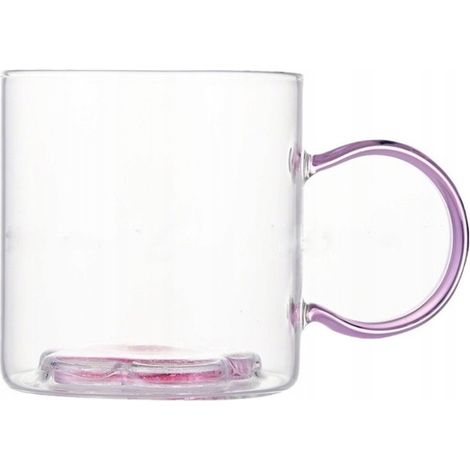 ECARLA Glas mit Glitzerblume im Inneren, 250 ml, SZK143