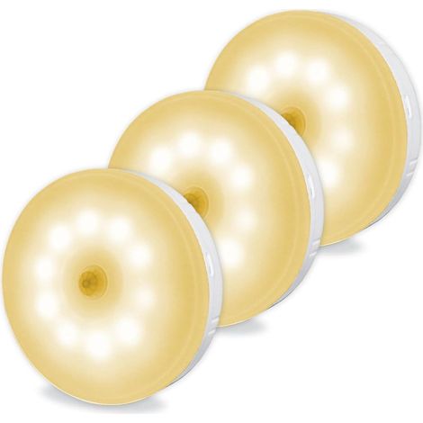 3-teilige LED-Leuchte – Magnetische LED-Leuchte – Nachtlicht – USB-wiederaufladbare LED-Leuchte – Unterbauleuchte – Wandleuchte – ABS – Weiß (1/4)