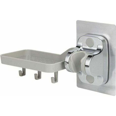 Soporte de ducha de mano, sin taladro, adhesivo Stark, ángulo Einstellbar, XU, multifuncional, 1 pieza (1/4)