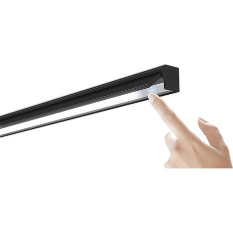 Forma e Funzione Unterbauleuchte KOS DualColor, LED Küchenleuchte schwenkbar, Arbeitsleuchte dimmbar, Sensorschalter, Aluminium, schwarz, 600 mm