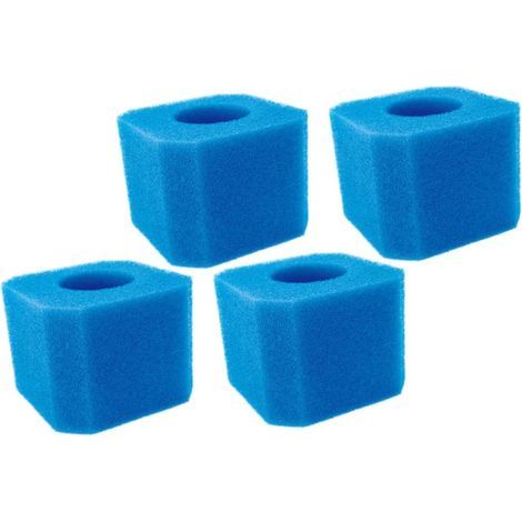 Lot De 4 Éponges Filtrantes Carrées pour Piscine Et Spa De Nage, Mousse PU Résistante Aux Alcalins, Filtration Et Respirante, Accessoires De Filtration Eau Propre (1/5)