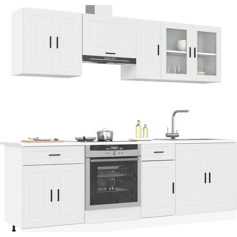 8-tlg. Küchenschrank-Set Porto Weiß Holzwerkstoff