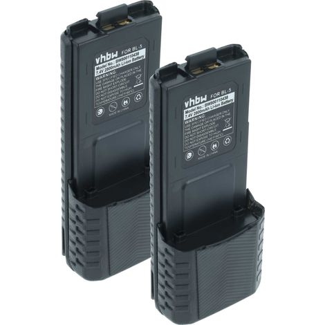 vhbw 2x Akku kompatibel mit Baofeng UV-5R, BF-F8, UV-5RA, UV-5RE, BF-F9 Funkgerät, Walkie Talkie (2800 mAh, 7,4 V, Li-Ion) (1/5)