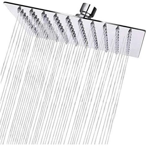Tete de douche Pluie Carré en Acier Inox 50CM - Haute Pression Pommeau Douche, Économiseur d'Eau, Anti-Calcaire, Rotation 360°, Installation Facile (1/4)