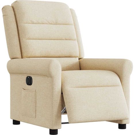 Maison Exclusive - Relaxsessel Elektrisch Creme Stoff (1/5)