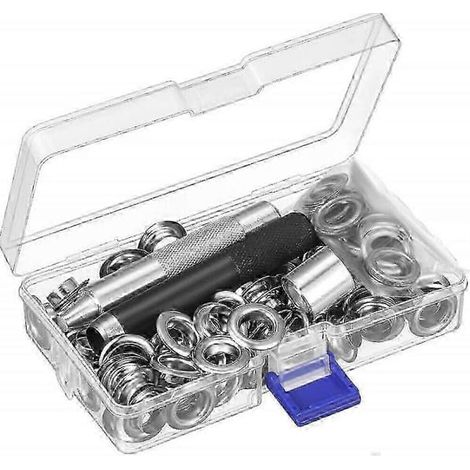 Jeu de 100 œillets ronds de 12 mm avec pince à œillets pour bâches de jardin et camions. (1/5)