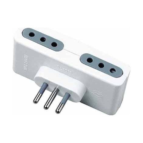 Adaptateur multiprise V-TAC avec 4 prises 10 A 2P+T et fiche 10 A 2P+T, couleur blanche (1/3)