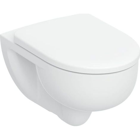 Geberit Renova Set Wand-WC Tiefspüler TurboFlush mit WC-Sitz T 54cm Absenkautomatik QR verriegelbar Befestigung von oben, Weiß (1/5)