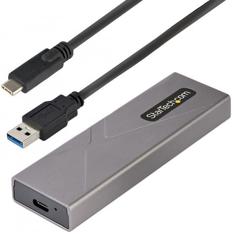 StarTech.com M2-USB-C-NVME-SATA Speicherlaufwerksgehäuse SSD-Gehäuse Grau