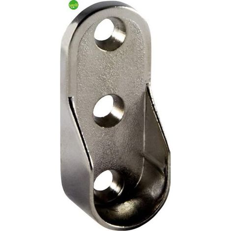 Supporto laterali per tubo ovale in zama cromata 2 pz. (1/2)