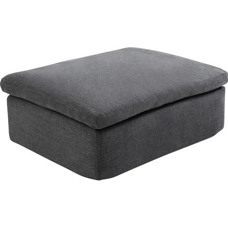 Pouf en tissu gris anthracite CORTOLINE (1/2)