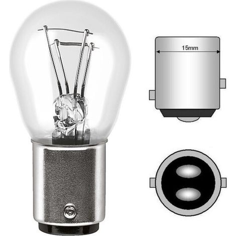 Packung mit 10 P21/5W 24V Bay15d-Sockellampen – Zweifadenlampen für Anhängerbeleuchtung – 21/5 Watt