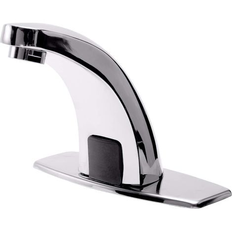 Smart Sensor Faucet, Hands Free Automatic Sensor Tap, Stainless Steel Mirror Finished Faucet Replacement for Bathroom Kitchen Basin(Silver) (1/5)