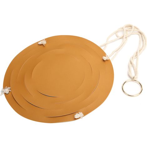 Gelber Wandpflanzenständer aus Kunstleder, Hängeregal, Blumentopf, Wohnaccessoire (1/5)