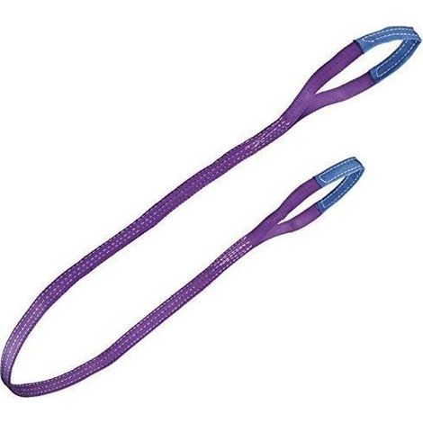 Eslinga de elevación con hebilla redonda, 1000 kg, 1 tonelada / 2 m, color morado.