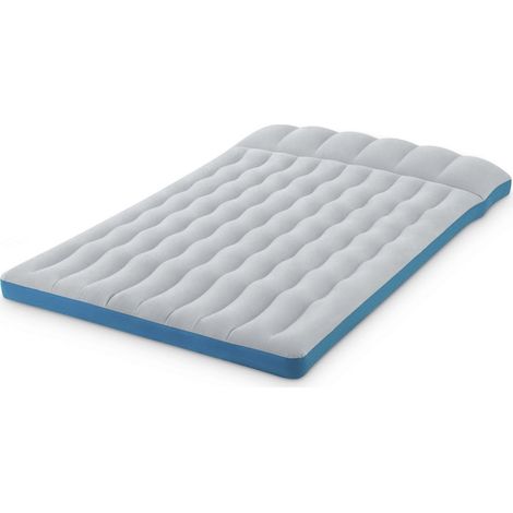 Intex 67999 Materasso Gonfiabile Camping Laminato Matrimoniale 193x127x24 cm Portata 272 Kg colore Blu Grigio