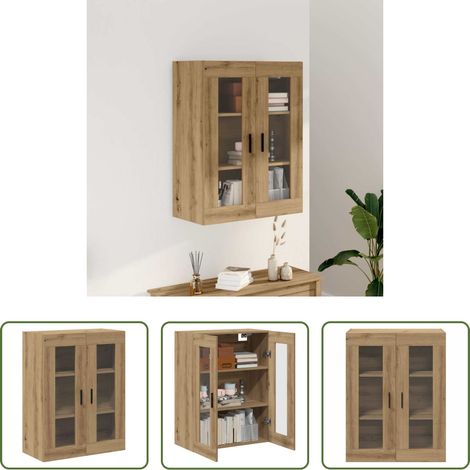 Holzschrank - Wandschrank Artisan-Eiche 69,5x34x90 cm (1/5)