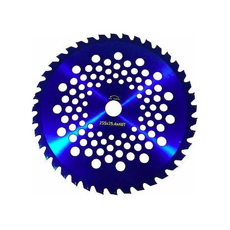 LAMA DISCO ACCIAIO 36 DENTI DIAMANTATO DECESPUGLIATORE 255mm 6600rpm TAGLIAERBA