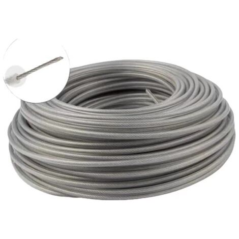 Houhence – Fil de coupe débroussailleuse 3mm x 45m – Acier et nylon résistant à l'abrasion – Coupe nette pour jardins et parcs (1/5)