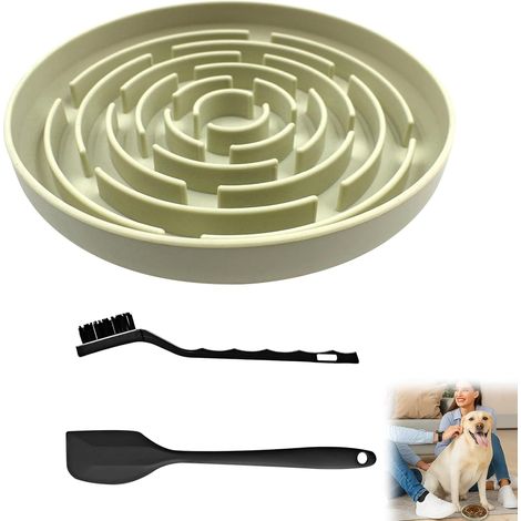 Gamelle Anti Glouton Chien Grande Taille, Livré avec Gratteur et Brosse