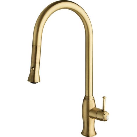 Mitigeur évier retro canova avec douchette bi-jets vieux bronze mat - CRISTINA ONDYNA KA53093