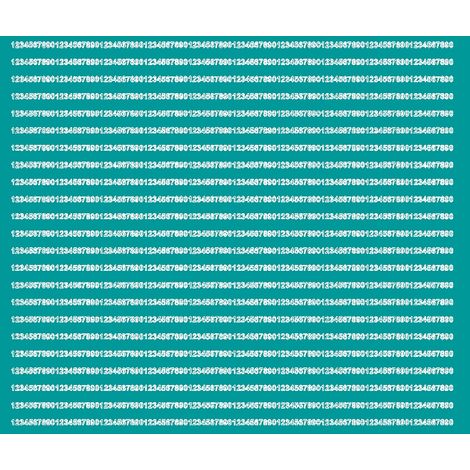 Adesivi numerici autoadesivi da 3 mm, turchese lucido (1/3)